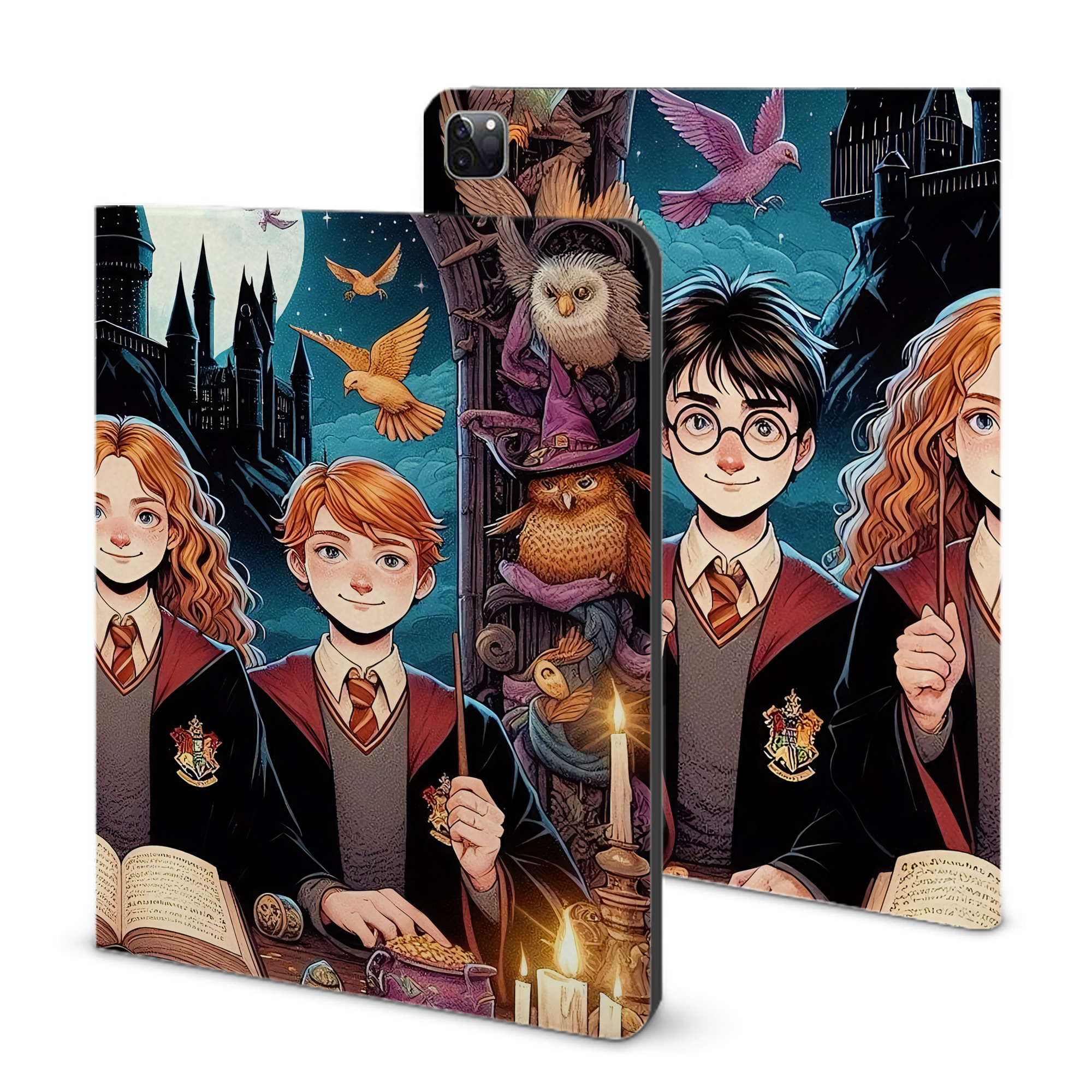 （画像用） Harry Potter ハリー・ポッターシリーズ IPad ケース ブック型 PUレザー TPU 耐衝撃 軽量 薄型 ペン収納なし 全面保護 IPad 各モデル対応